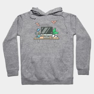 Workspace computer Hoodie